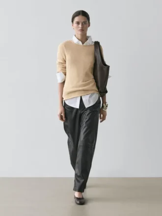 Strickpullover aus Baumwollmischung