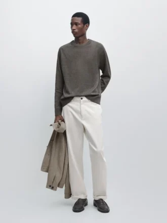 Strickpullover aus Baumwollmischung