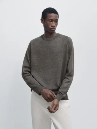 Strickpullover aus Baumwollmischung