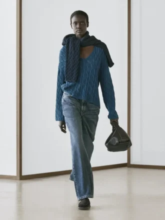 Strickpullover aus Baumwollmischung mit Knotendetails Strickpullover aus Baumwollmischung mit Knotendetails