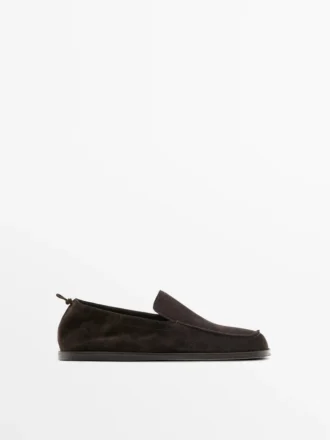 Weiche Leder-Loafer mit gerafftem Detail