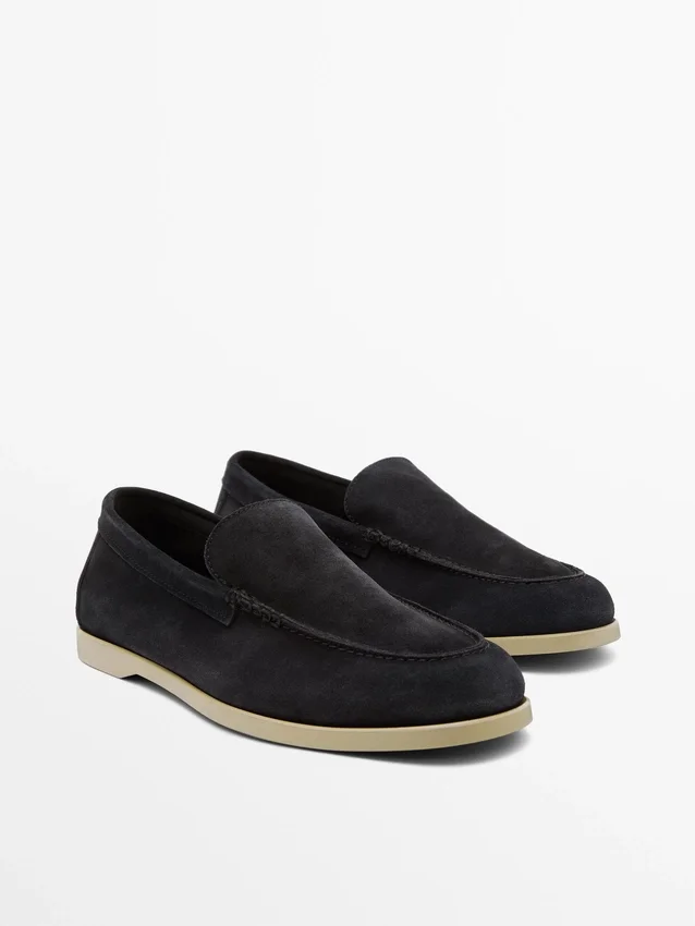 Weiche Loafer aus Spaltleder Weiche Loafer aus Spaltleder