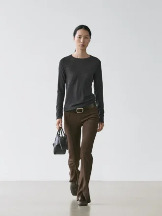 Woll-T-Shirt mit Raglanärmeln